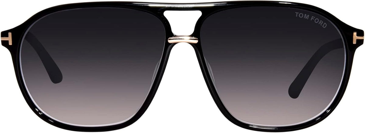 Tom Ford Bruce FT1026 01B Sunglasses 61mm Shiny Black / Smoke Gradient Lens