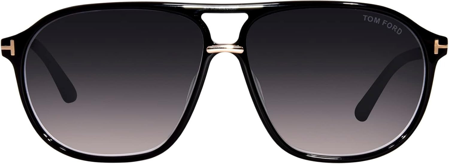 Tom Ford Bruce FT1026 01B Sunglasses 61mm Shiny Black / Smoke Gradient Lens