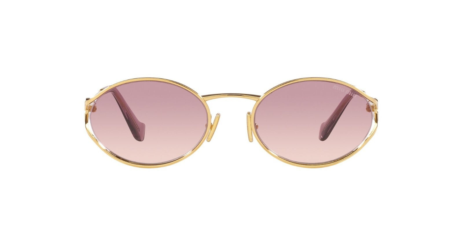 Miu Miu Sunglasses MU52YS 5AK06S 54mm Gold / Brown Gradient Violet Lens