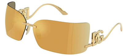 Dolce & Gabbana Sunglasses DG2319 02/5A 79mm Gold / Brown Mirror Gold Lens
