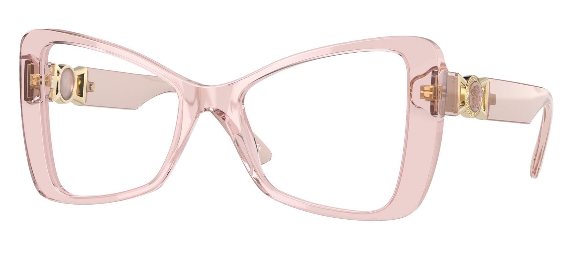 Versace Eyeglasses VE3312 5339 53mm Transparent Pink / Demo Lens