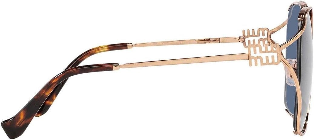 Miu Miu Sunglasses MU 52WS ZVF1V1 60mm Rose Gold / Dark Blue Lens