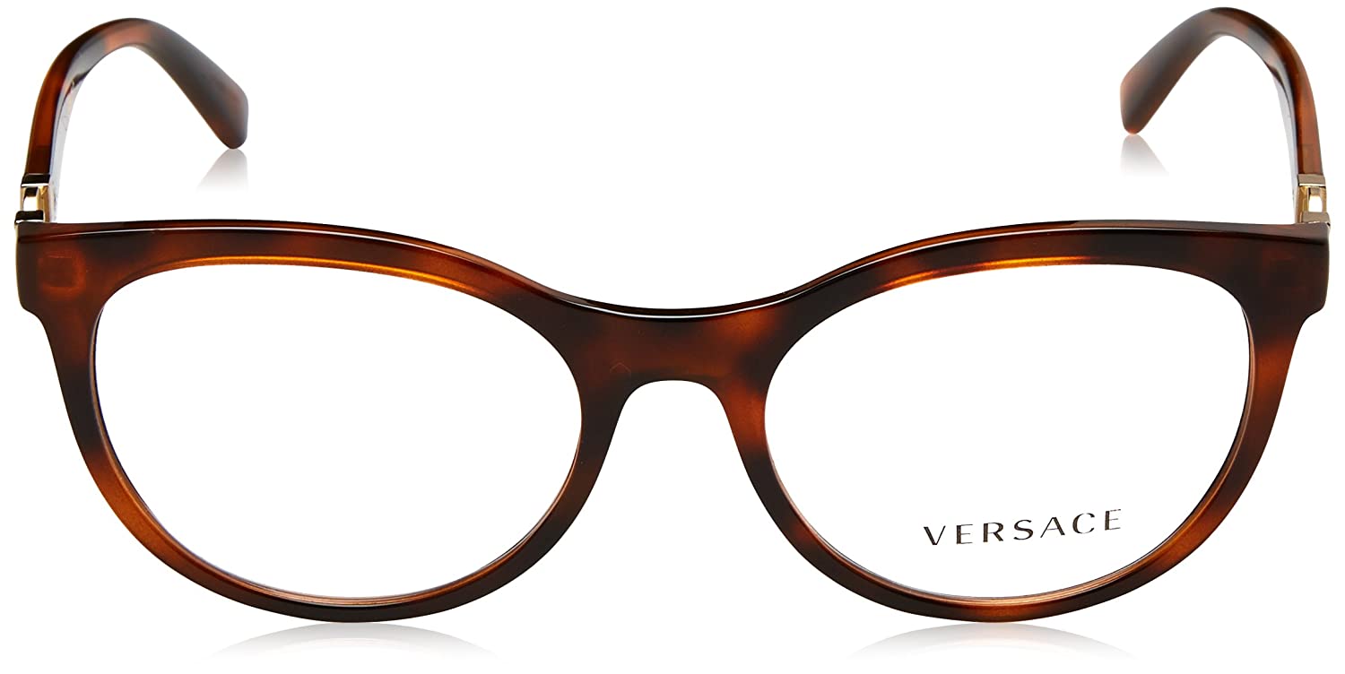 VERSACE Oval Women Eyeglasses VE3247 5119 53mm Havana / Demo Lens