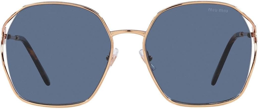 Miu Miu Sunglasses MU 52WS ZVF1V1 60mm Rose Gold / Dark Blue Lens