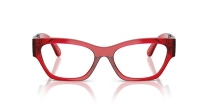 Versace Eyeglasses VE3367U 5495 52mm Transparent Red / Demo Lens