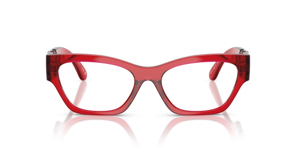Versace Eyeglasses VE3367U 5495 52mm Transparent Red / Demo Lens