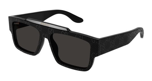 Gucci Sunglasses GG1460S 006 56mm Black Logo / Grey Lens
