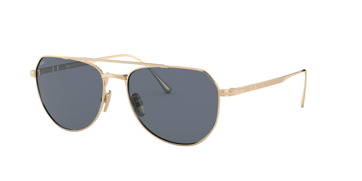 Persol Sunglasses PO5003ST 800056 54mm Gold / Light Blue Lens