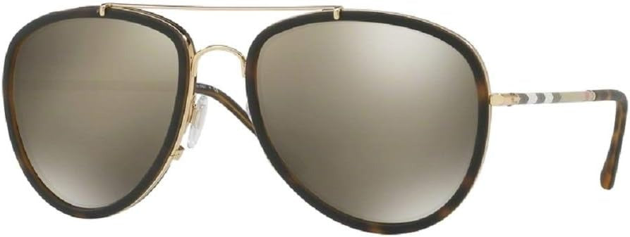 Burberry Sunglasses BE3090Q 10525A 58mm Matte Havana / Light Gold Mirror Lens
