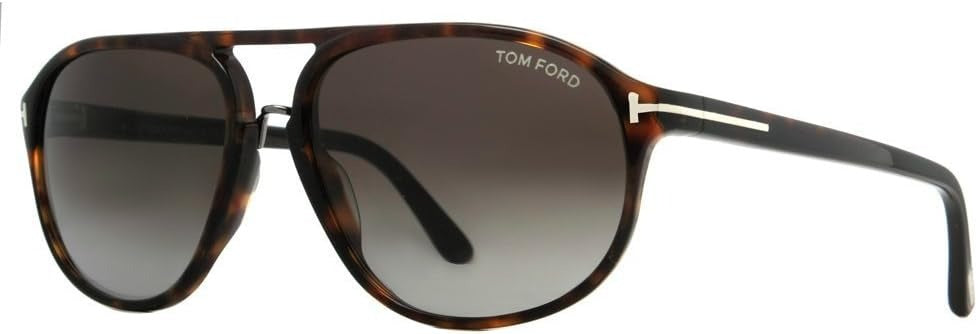 Tom Ford Jacob TF 0447 52P Pilot Sunglasses Dark Havana /Smoke Gradient Lens