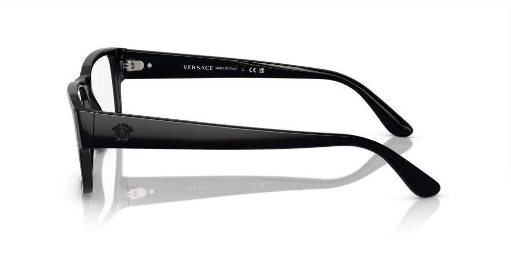 Versace VE3342 GB1 Eyeglasses 57mm Black / Clear Demo Lens