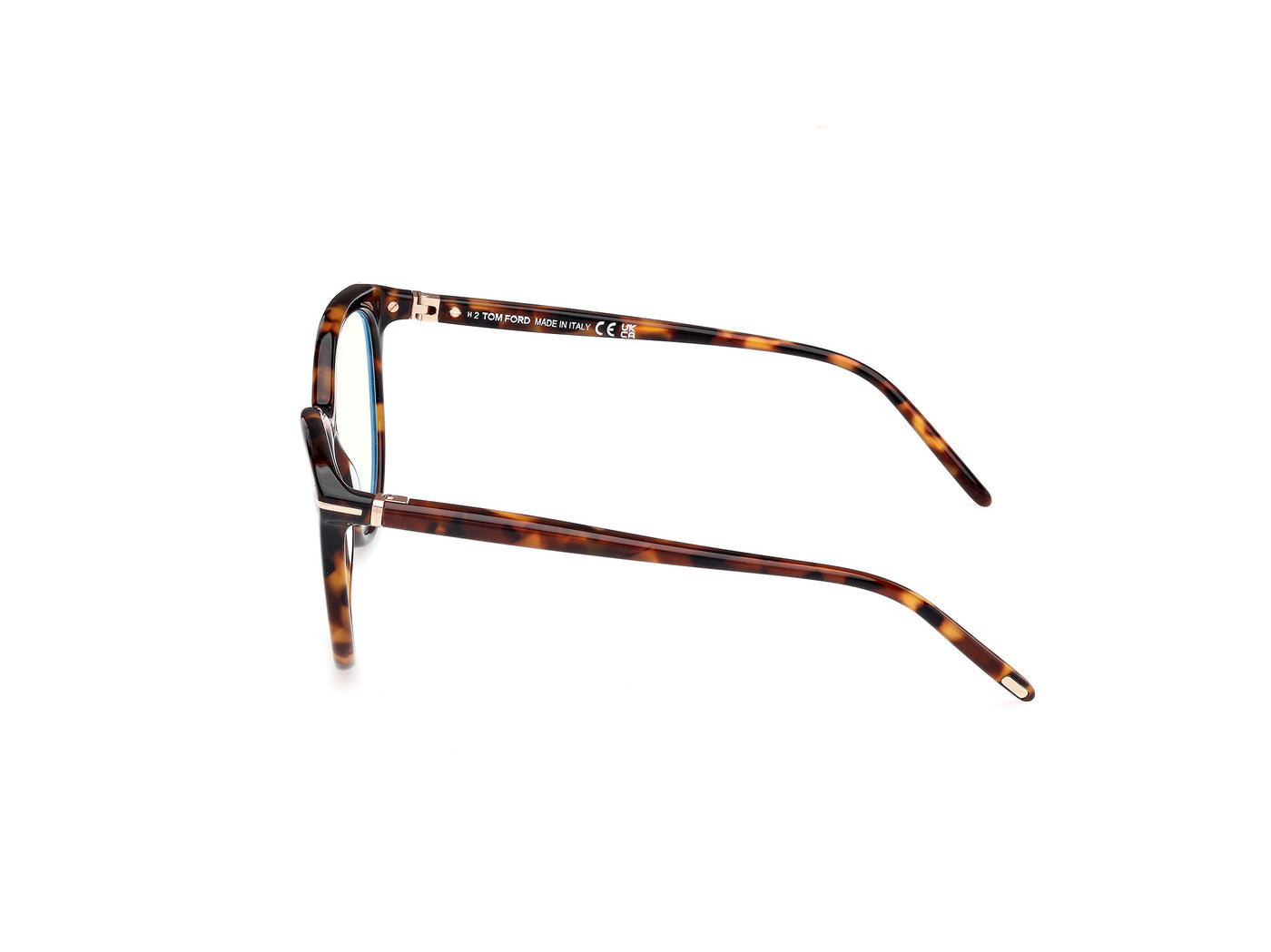 Tom Ford Eyeglasses FT5990B 052 55mm Dark Havana / Blue Filter Lens