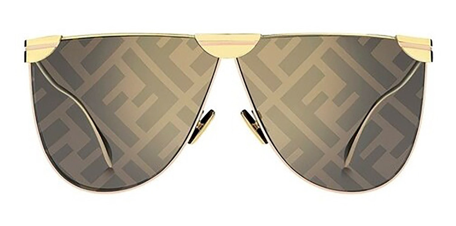 Fendi FF0467/S 2F7/7Y Sunglasses 69mm Gold / Gold Logo Solid Lens