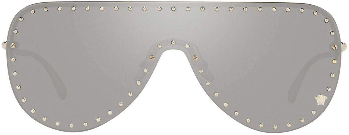 Versace Sunglasses VE2230B 12526G 45mm Pale Gold / Light Grey Mirror Silver Lens