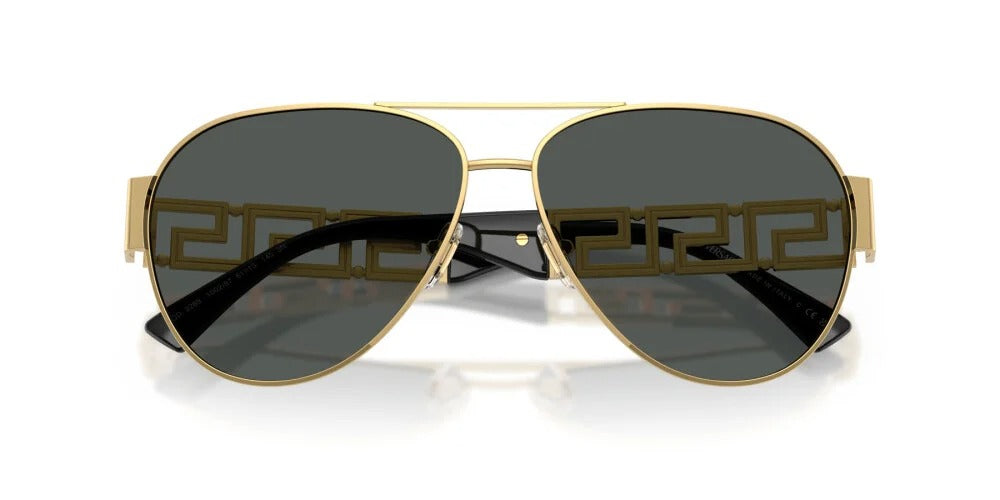 Versace Sunglasses VE2289 100287 61mm Gold / Dark Grey Lens