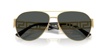 Versace Sunglasses VE2289 100287 61mm Gold / Dark Grey Lens