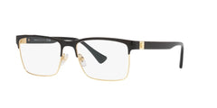 Versace VE1285 1443 Eyeglasses 56mm Black Gold / Clear Demo Lens