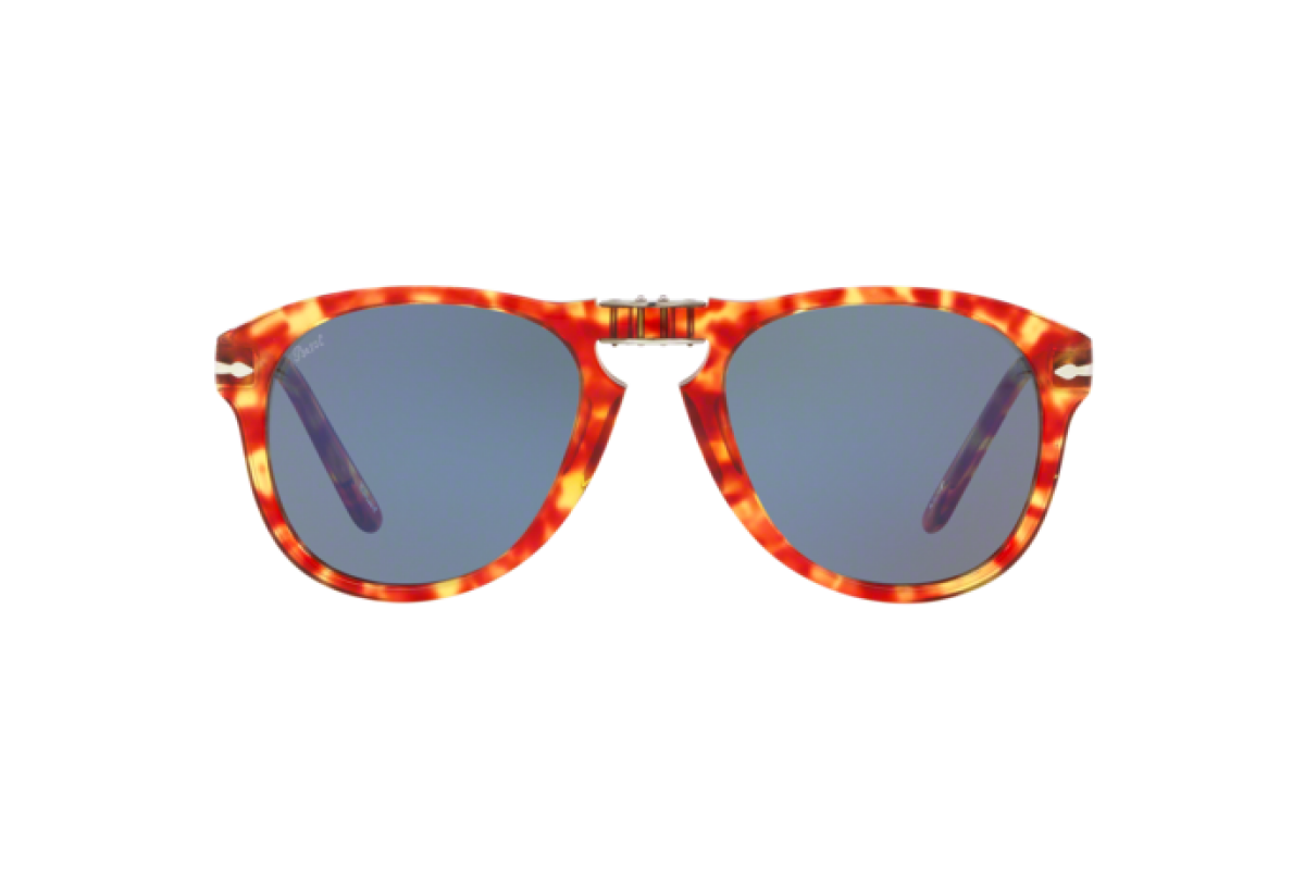 Persol Sunglasses PO714 106056 52mm Red Havana / Blue Lens