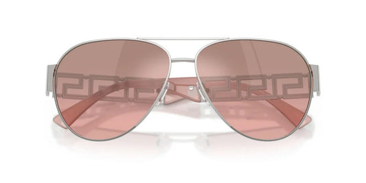Versace Sunglasses VE2289 10017E 61mm Silver / Pink Mirror Silver Gradient Lens