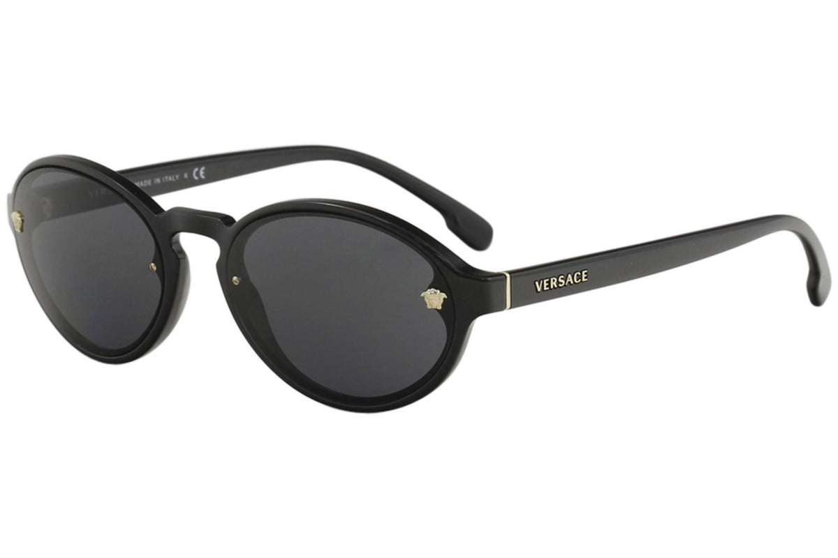 Versace VE4352 GB1/87 Sunglasses 54mm Black-Gold / Grey Lens