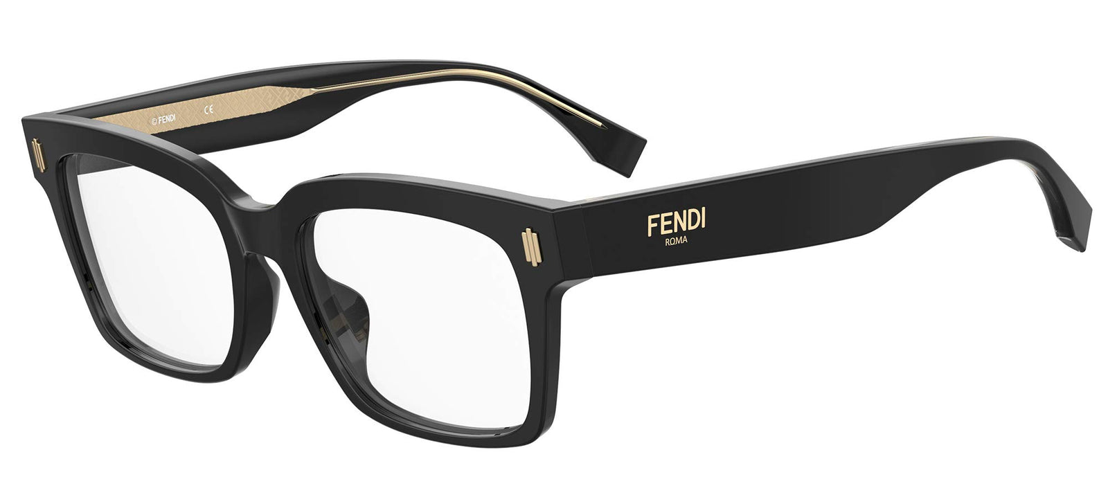 Fendi Eyeglasses FF0453F 0807 52mm Black / Demo Lens