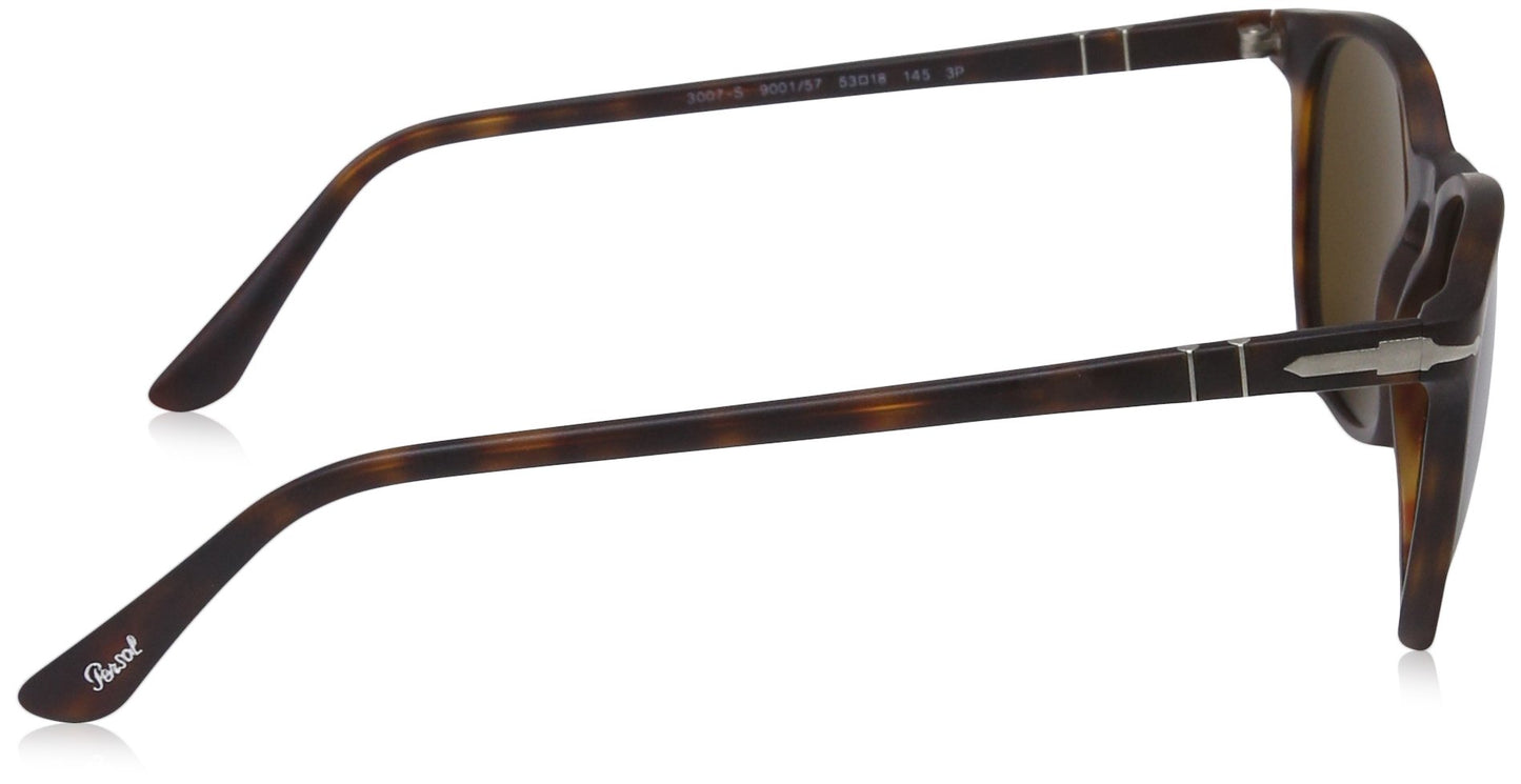 Persol PO 3007/S 9001/57 53mm Sunglasses Matte Havana / Brown Polarized Lens