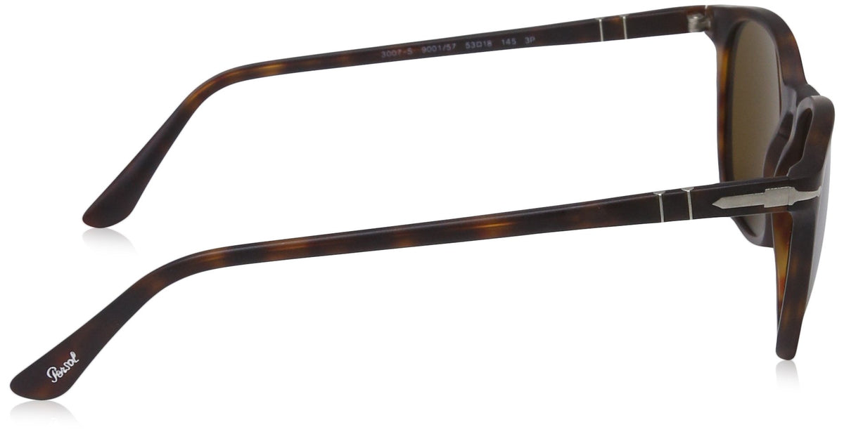 Persol PO 3007/S 9001/57 53mm Sunglasses Matte Havana / Brown Polarized Lens