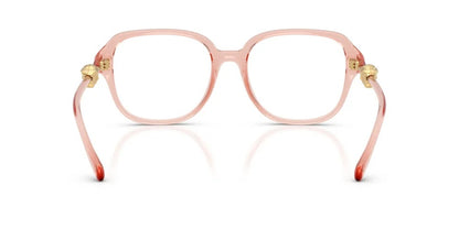 Versace VE3386D 5533 Eyeglasses 55mm Transparent Pink / Clear Demo Lens