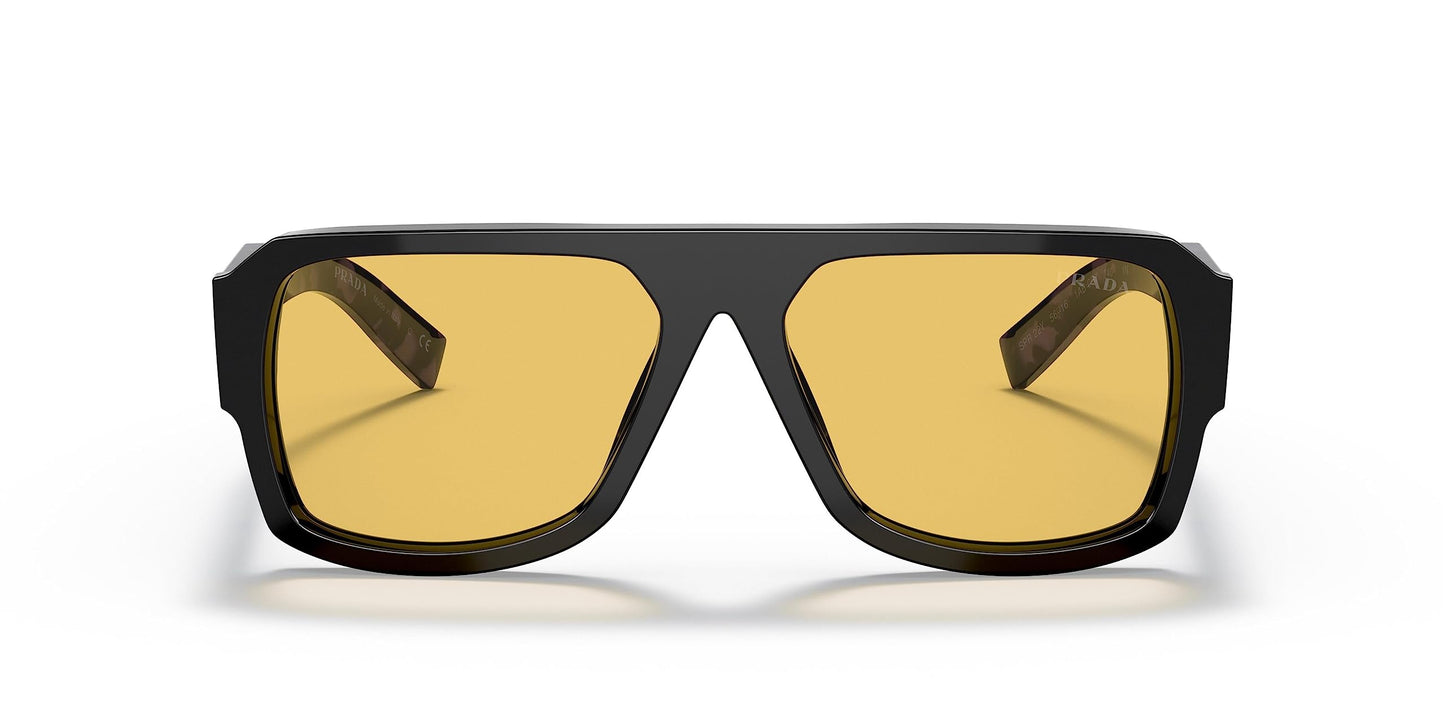 Prada Sunglasses PR22YS 1AB0B7 56mm Black / Yellow Lens