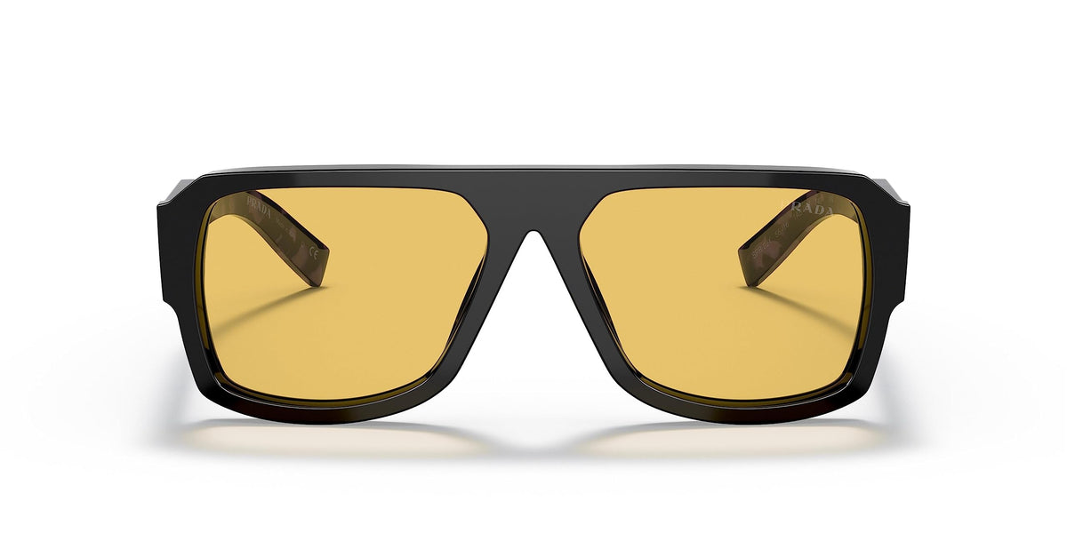 Prada Sunglasses PR22YS 1AB0B7 56mm Black / Yellow Lens