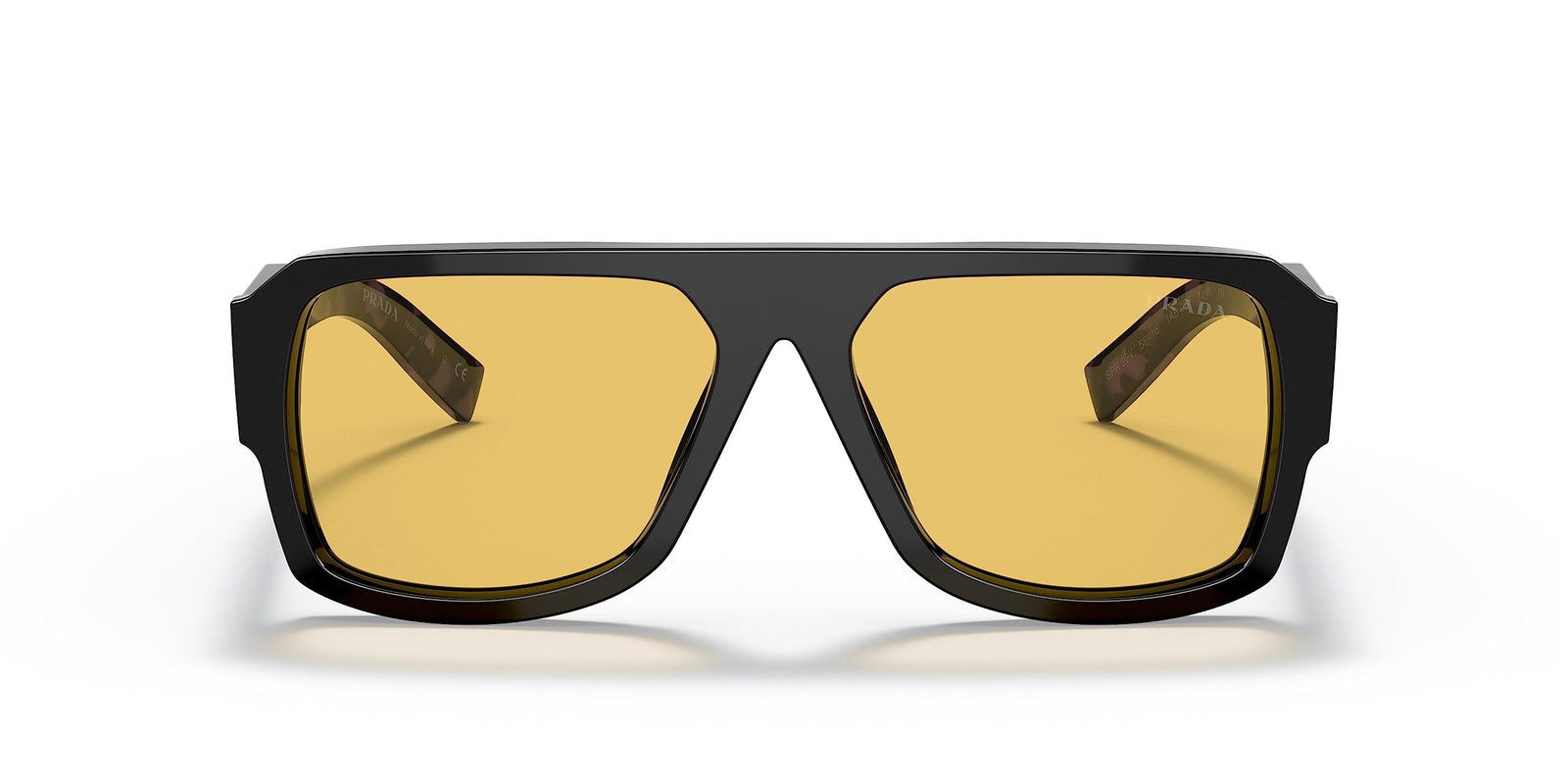 Prada Sunglasses PR22YS 1AB0B7 56mm Black / Yellow Lens