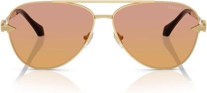 Versace Sunglasses VE2283 1002EL 61mm Gold / Clear Fifty Orange Dark Pink Lens