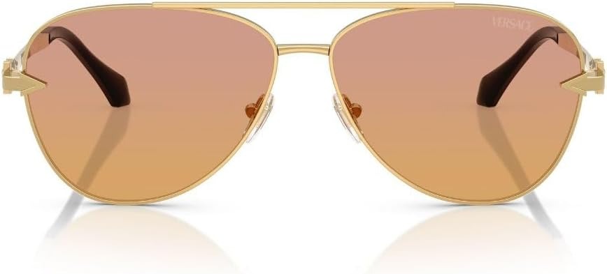 Versace Sunglasses VE2283 1002EL 61mm Gold / Clear Fifty Orange Dark Pink Lens