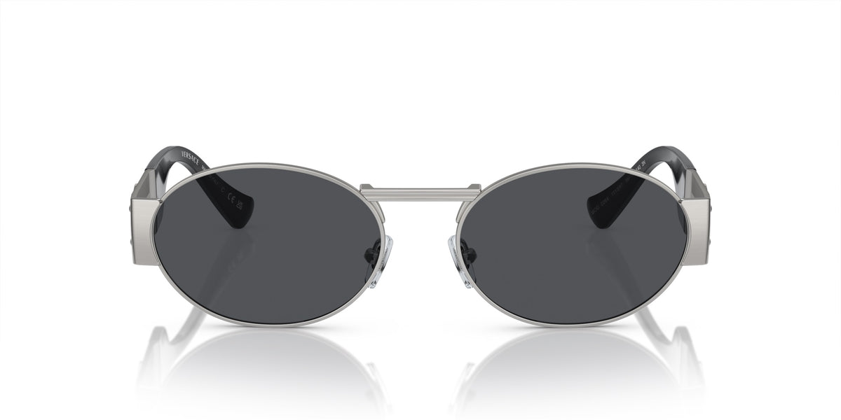 Versace Sunglasses VE2264 151387 56mm Silver / Dark Grey Lens