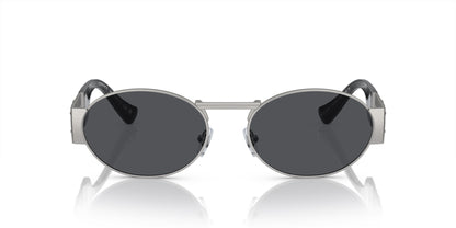 Versace Sunglasses VE2264 151387 56mm Silver / Dark Grey Lens