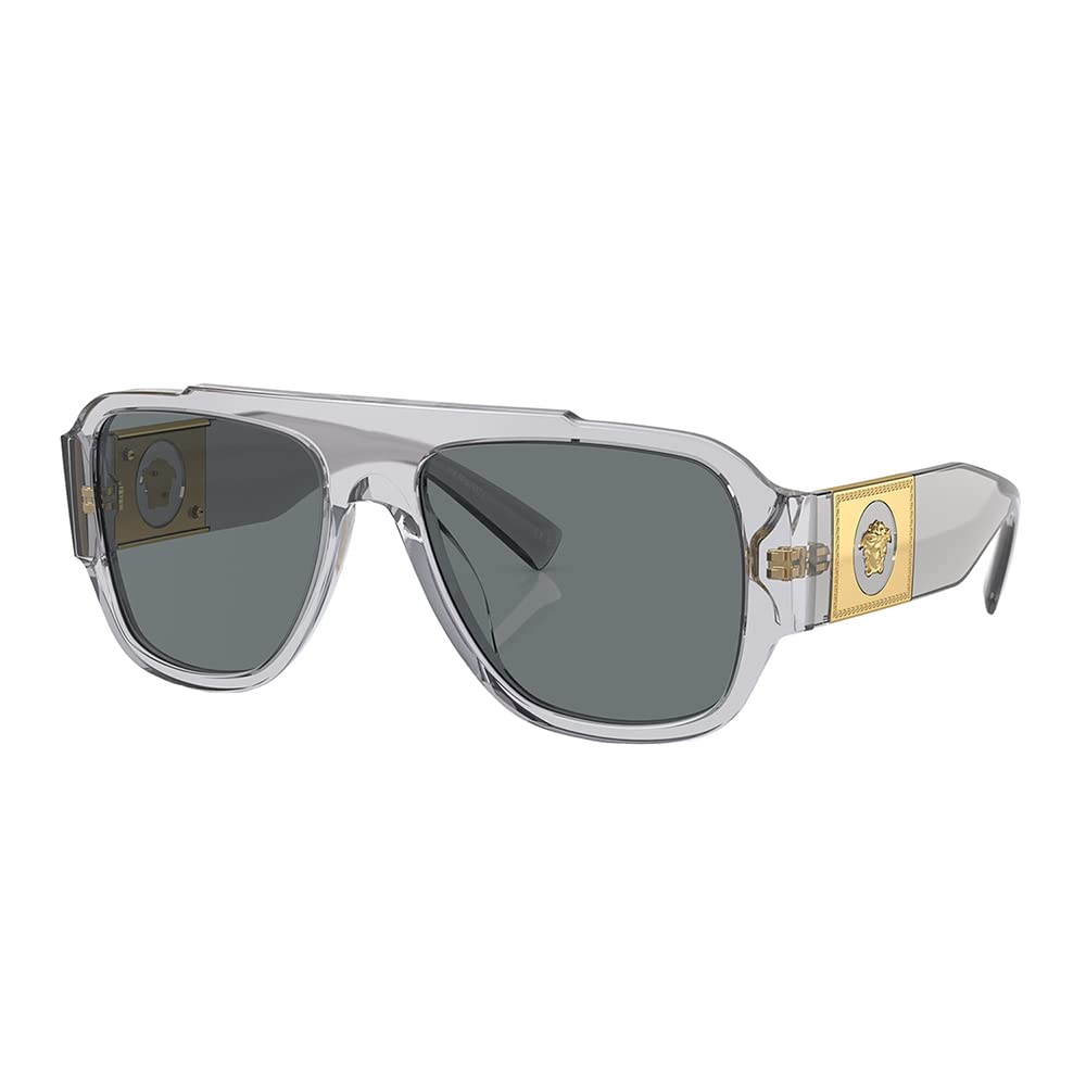 Versace Sunglasses VE4436U 530580 57mm Transparent Grey / Dark Blue Lens