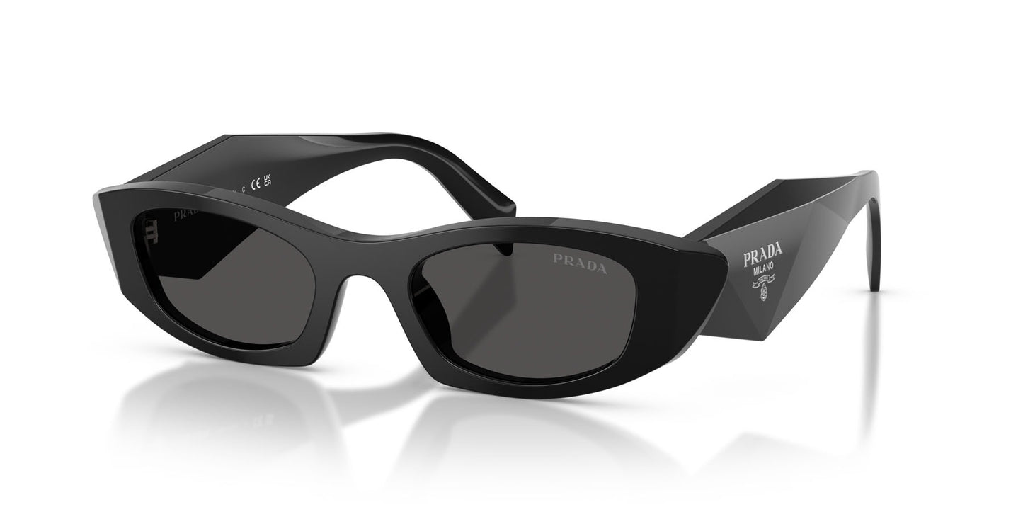 Prada PR B16S 16K08Z Sunglasses 50mm Black / Dark Grey Solid Lens