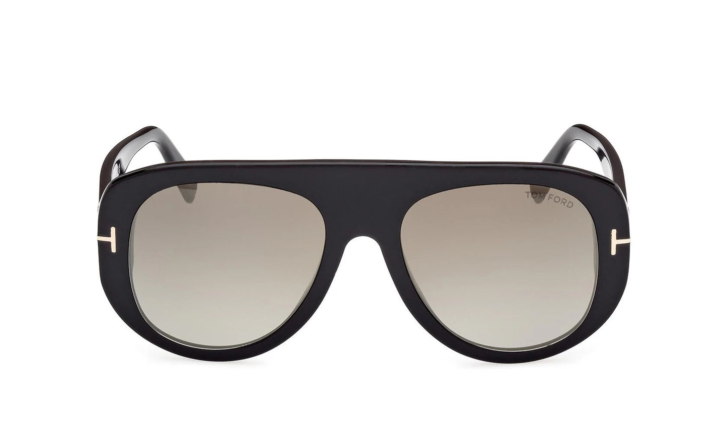 Tom Ford Cecil FT1078S 01G Sunglasses 55mm Black / Brown Mirror Lens