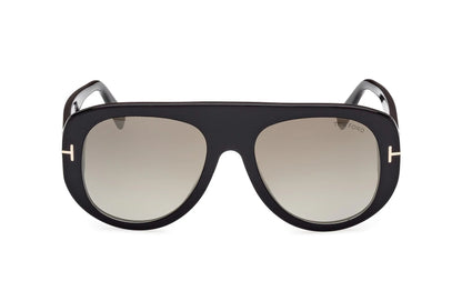 Tom Ford Cecil FT1078S 01G Sunglasses 55mm Black / Brown Mirror Lens
