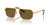 Prada sunglasses PRA53S 1BK01T 59mm Matte Gold / Dark Brown Lens