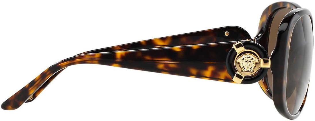 Versace VE4221 108/73 Sunglasses 58mm Havana / Brown Solid Lens