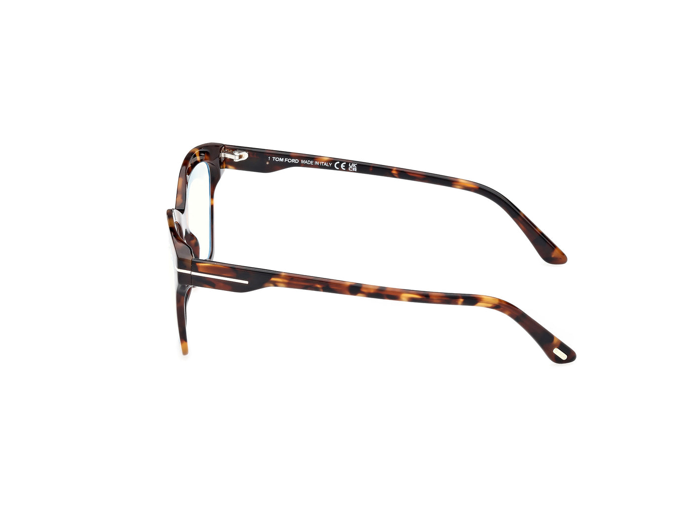 Tom Ford Eyeglasses FT5965-B 052 53mm Havana / Blue Filter Lens