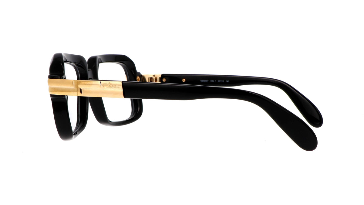 Cazal Eyeglasses CAZAL 607 001 56mm Black Gold / Demo Lens