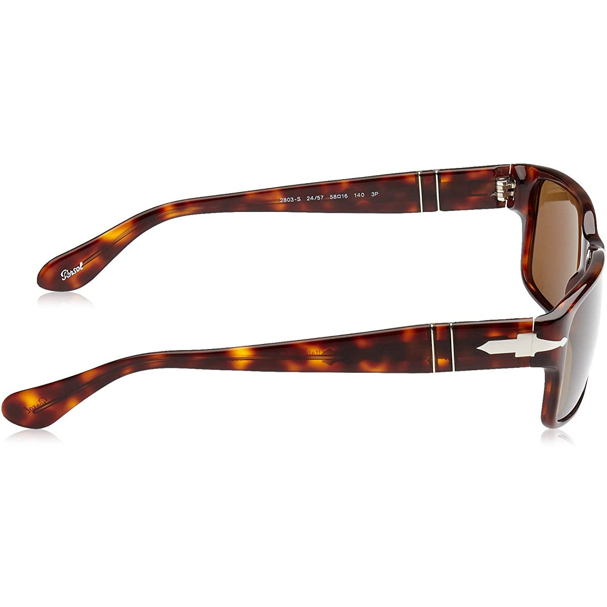 Persol PO2803/S 24/57 Rectangle Sunglasses 58mm Havana / Brown Polarized Lens