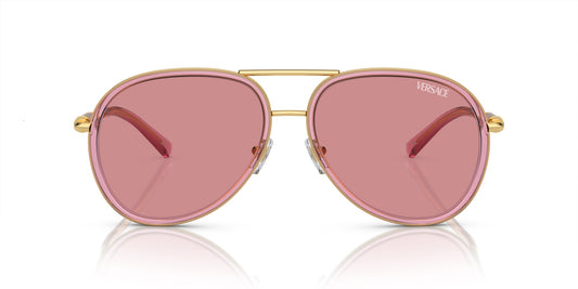Versace Sunglasses VE2260 100284 60mm Pink Transparent / Pink Lens