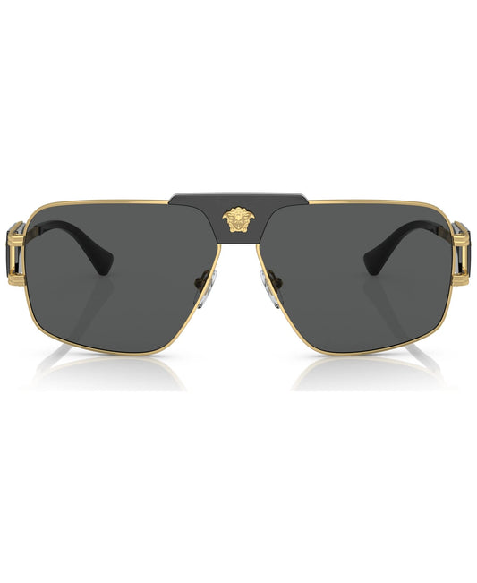 Versace Sunglasses VE2251 100287 63mm Gold / Dark Grey Lens