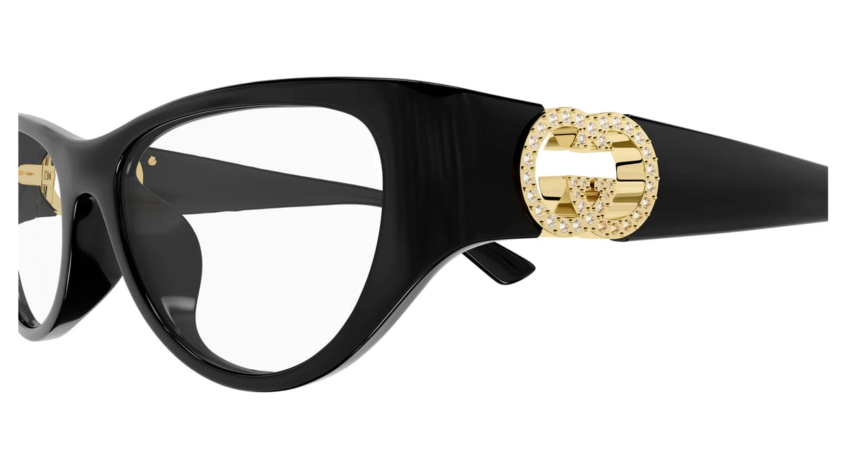 Gucci Eyeglasses GG1825O 004 54mm Black Diamonds / Demo Lens