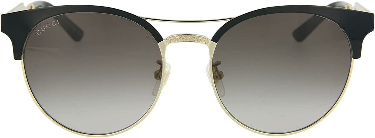 Gucci Sunglasses GG0075S 002 56mm Black Gold / Grey Lens