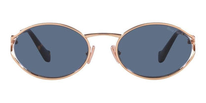 Miu Miu Sunglasses MU52YS ZVF1V1 54mm Pink Gold / Dark Blue Lens