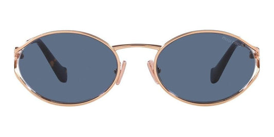 Miu Miu Sunglasses MU52YS ZVF1V1 54mm Pink Gold / Dark Blue Lens